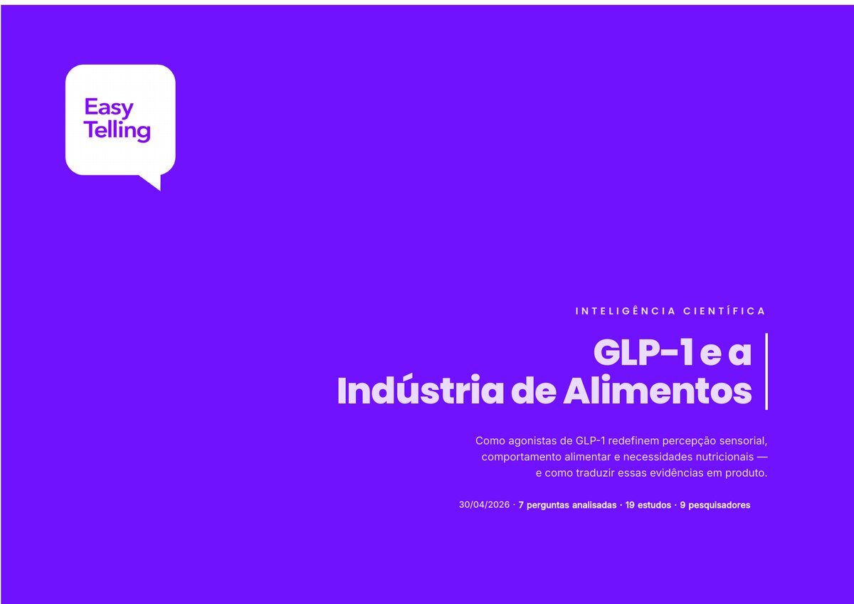 GLP-1 e a Indústria de Alimentos — relatório